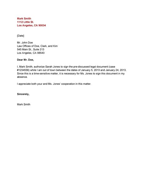 Authorization Letter Sample .